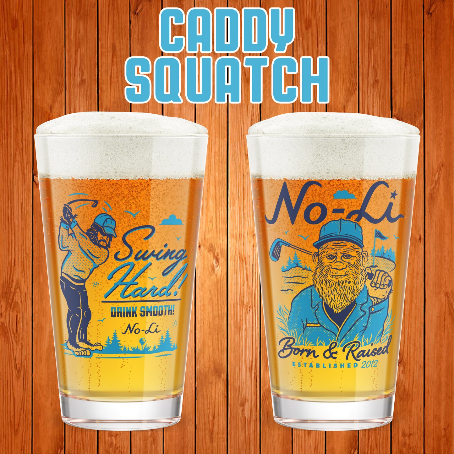 No-Li Caddy Squatch Pint Glass