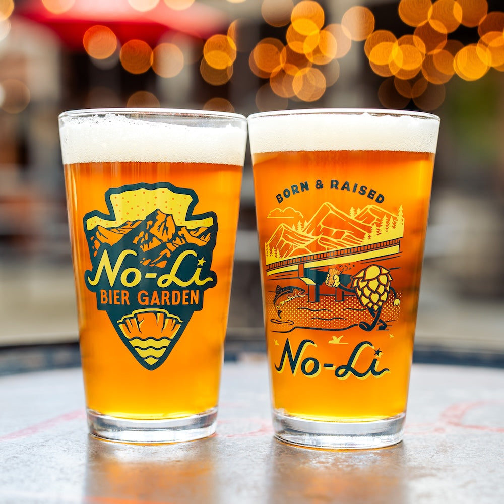 No-Li Bier Garden Pint Glass