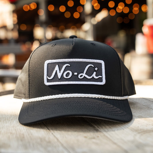 No-Li Black Rope Snapback Hat