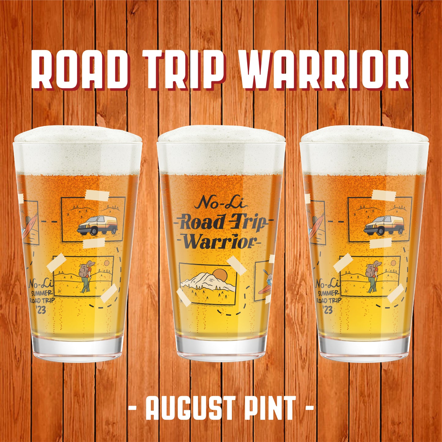 No-Li Road Trip Warrior Pint Glass