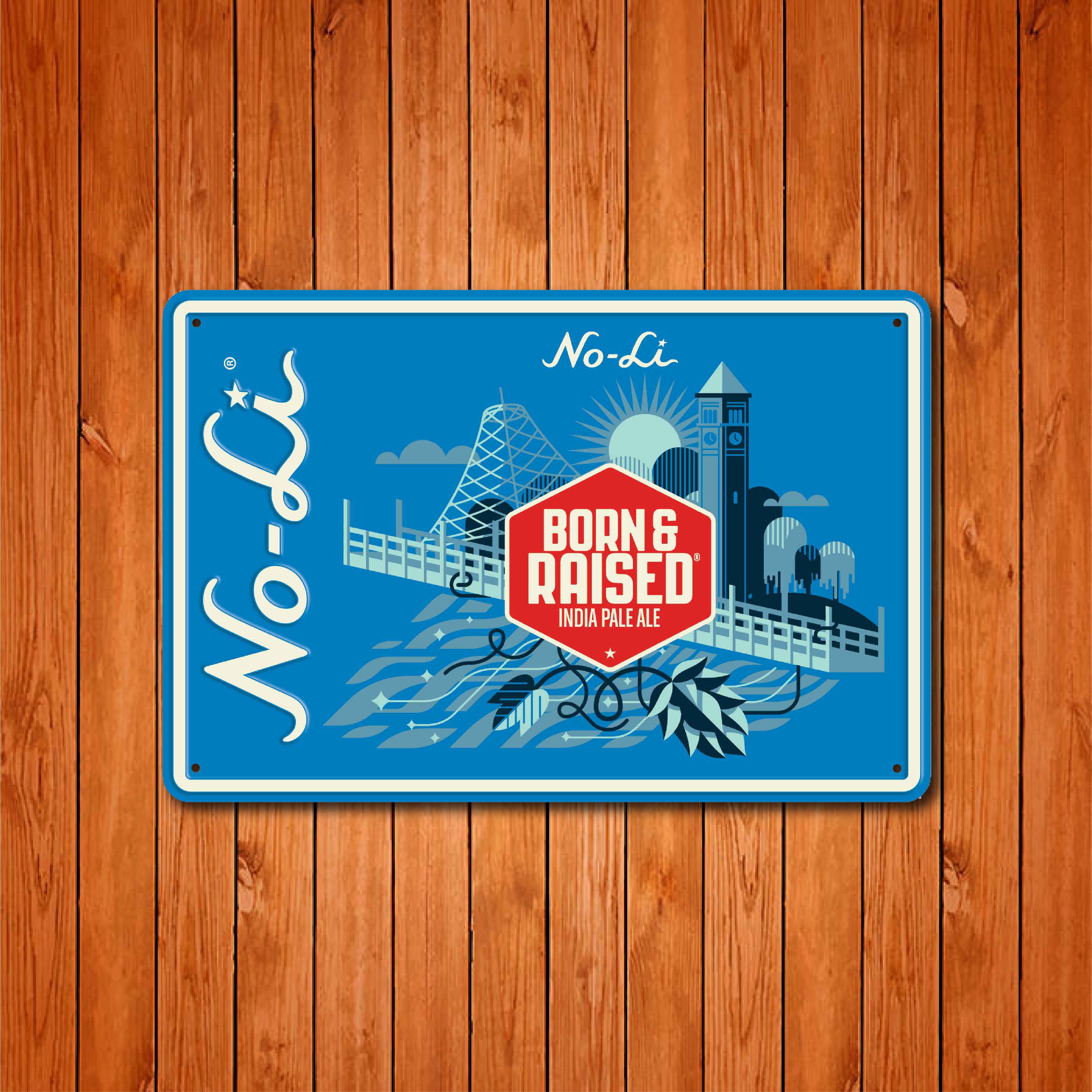 Li Born Vector No-Li Born & Raised IPA Tacker – No-Li Brewhouse Shop