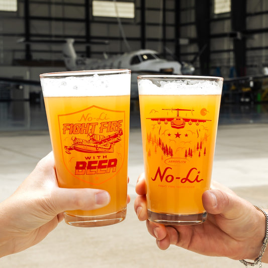 No-Li Fight Fire with Beer Pint Glass