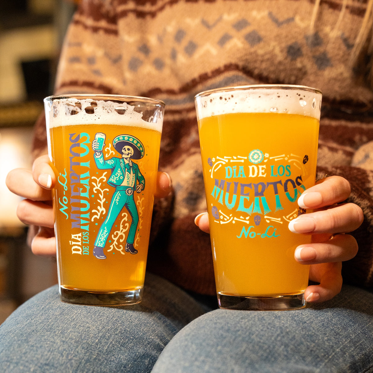 No-Li Día De Los Muertos Pint Glass