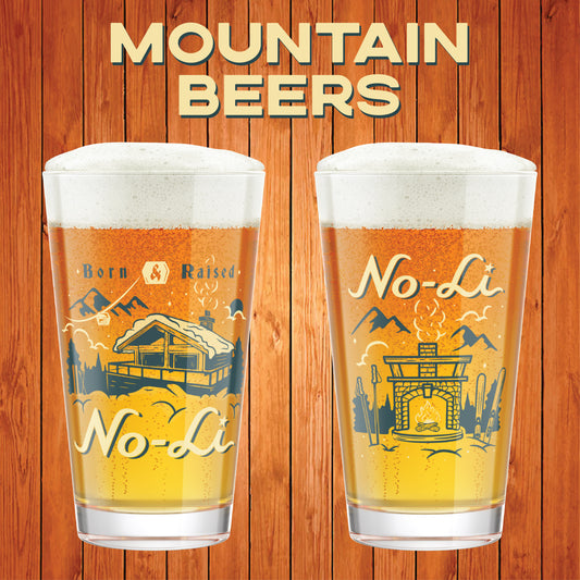 No-Li Mountain Lodge Pint Glass