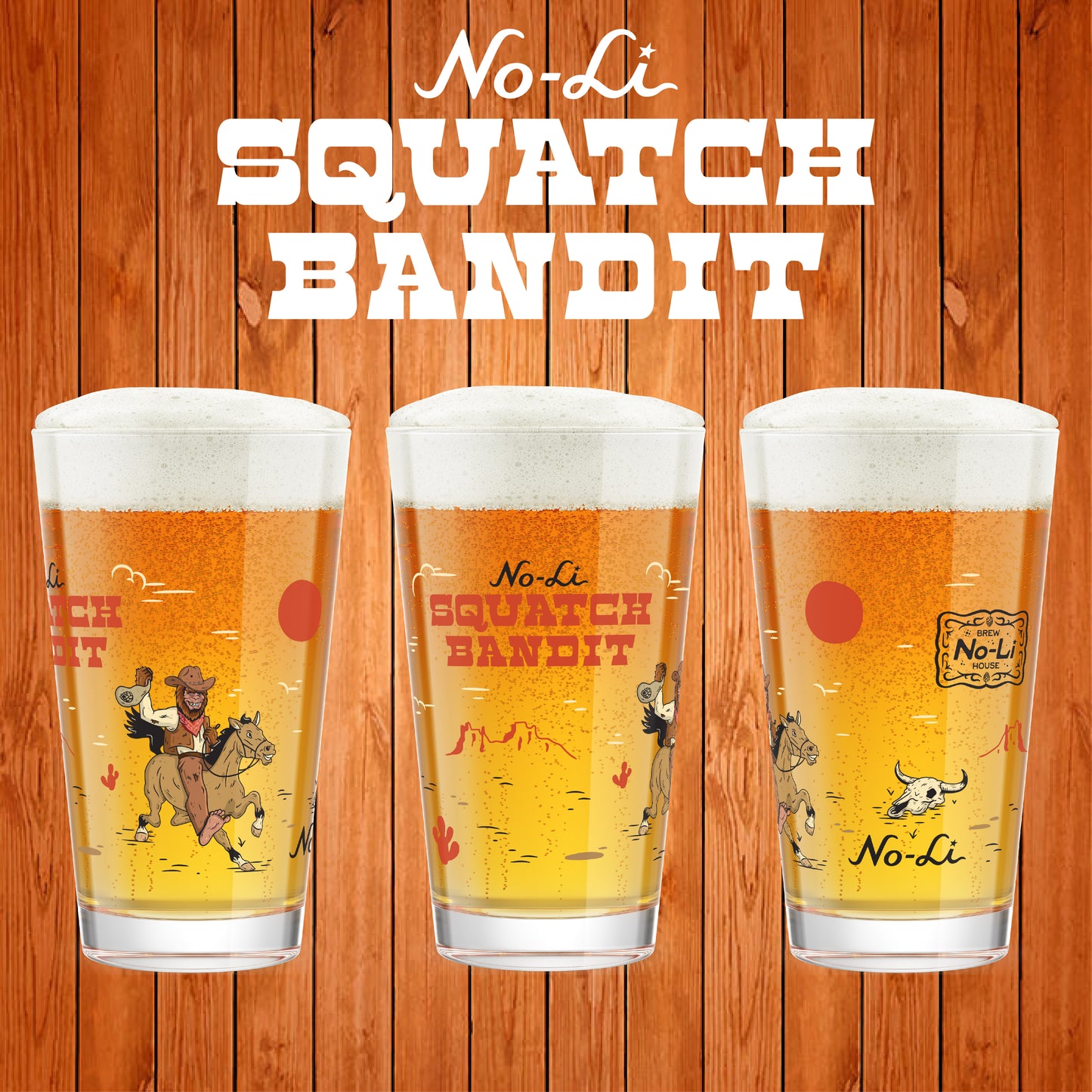 No-Li Squatch Bandit Pint Glass